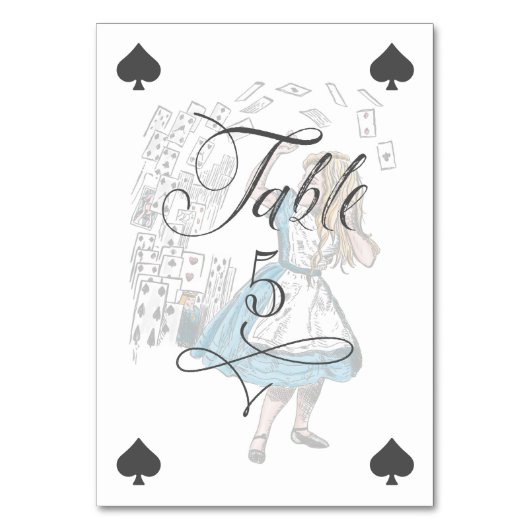 Alice in Wonderland Alice Character Spelling Cards Kaart (Achterkant)