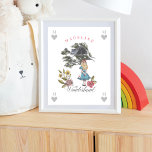 Alice in Wonderland | Alice & Cheshire cat Poster<br><div class="desc">Schitterend ontworpen Alice in Wonderland poster ontwerp. Ideaal voor Alice in Wonderland liefhebbers. Biedt een mix van onze eigen handgetekende originele floralen en illustraties. We hebben de iconische Alice in Wonderland Alice & Cheshire kattenillustratie zorgvuldig hersteld door ze met de hand te schetsen en ze tot leven te brengen met...</div>