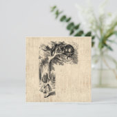 Alice in Wonderland Alice & de Cheshire Cat Kaart (Staand voorkant)