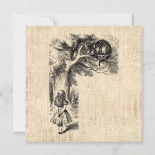 Alice in Wonderland Alice & de Cheshire Cat Kaart