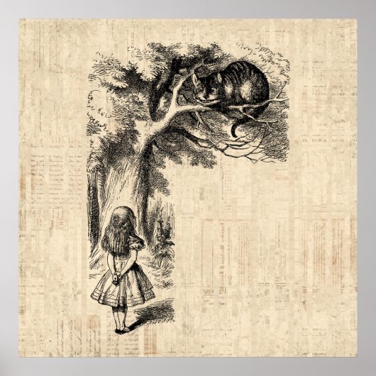 Alice in Wonderland Alice & de Cheshire Cat Poster (Voorkant)