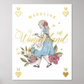 Alice in Wonderland | Alice en Florals Folie Afdrukken (Voorkant)