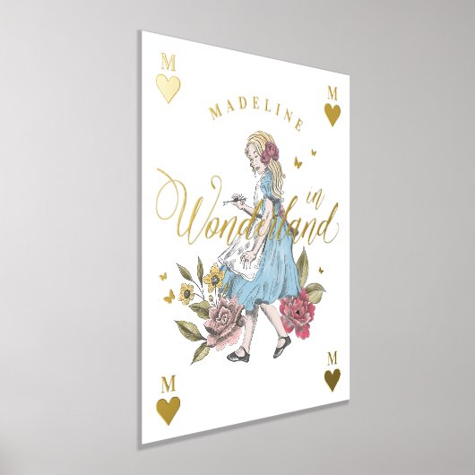 Alice in Wonderland | Alice en Florals Folie Afdrukken (Laagn)