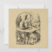 Alice in Wonderland Alice met de Caterpijler Feestdagenkaart (Voorkant)