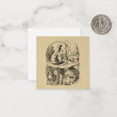 Alice in Wonderland Alice met de Caterpijler Notitiekaartje (Voorkant / Achterkant in situ)