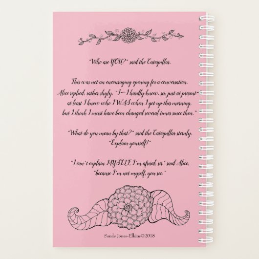 Alice in Wonderland, Alice ontmoet de Caterstyle Planner (Achterkant)