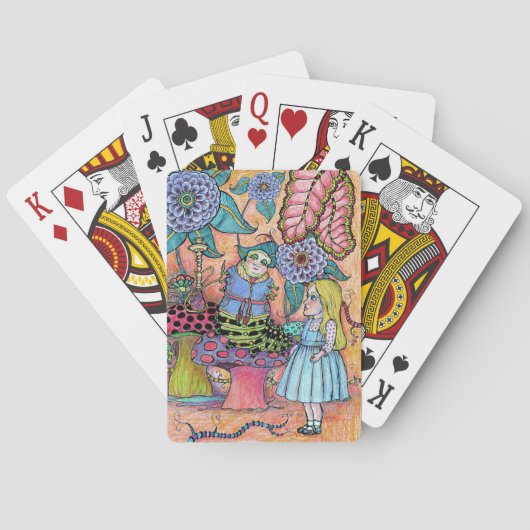 Alice in Wonderland, Alice ontmoet de Caterstyle Pokerkaarten (Achterkant)