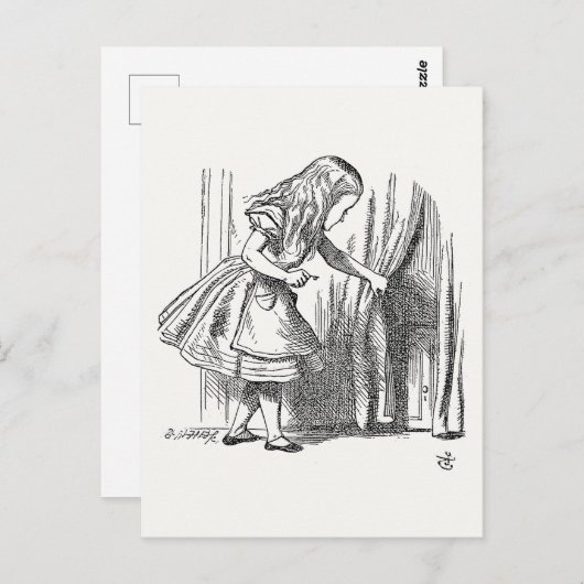 Alice in Wonderland - Alice Op zoek naar de deur Briefkaart (Voorkant / Achterkant)