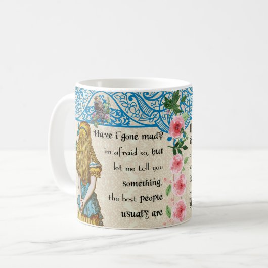 Alice in Wonderland Alice Quote Mok (Voorkant links)