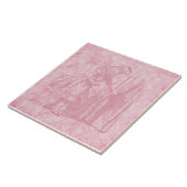 Alice in Wonderland Alice vindt de deur van Floral Tegeltje (Zijkant)