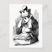  Alice in Wonderland, Alice w Queen's Crown Briefkaart (Voorkant)