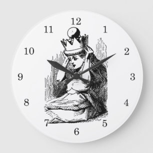  Alice in Wonderland, Alice w Queen's Crown Grote Klok