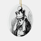  Alice in Wonderland, Alice w Queen's Crown Keramisch Ornament (Rechts)
