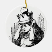  Alice in Wonderland, Alice w Queen's Crown Keramisch Ornament (Voorkant)