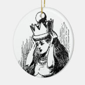  Alice in Wonderland, Alice w Queen's Crown Keramisch Ornament (Links)