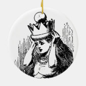  Alice in Wonderland, Alice w Queen's Crown Keramisch Ornament (Achterkant)