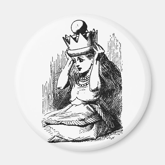  Alice in Wonderland, Alice w Queen's Crown Magneet (Voorkant)