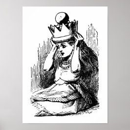 Alice in Wonderland, Alice w Queen's Crown Poster