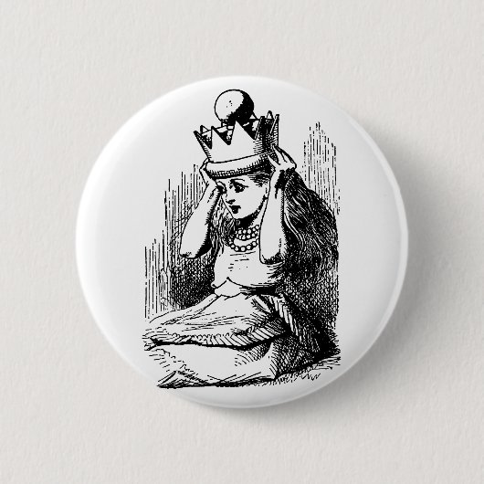  Alice in Wonderland, Alice w Queen's Crown Ronde Button 5,7 Cm (Voorkant)