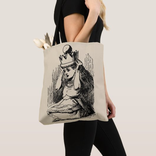  Alice in Wonderland, Alice w Queen's Crown Tote Bag (Dichtbij)