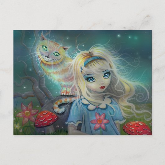 Alice in Wonderland Ansichtkaart Briefkaart (Voorkant)