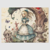 Alice in Wonderland Antiek  Tissuepapier (Voorkant)