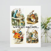 Alice in Wonderland Art|gift voor konijnenliefhebb Menu (Staand voorkant)
