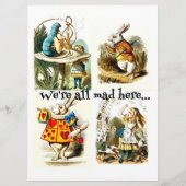 Alice in Wonderland Art|gift voor konijnenliefhebb Menu (Voorkant)