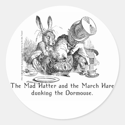 Alice in Wonderland Art Stickers in 2 maten (Voorkant)