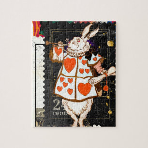  Alice in Wonderland Art White Rabbit Legpuzzel