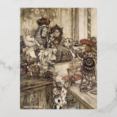 Alice in Wonderland Arthur Rackham Folie Feestdagen Briefkaart (Voorkant)