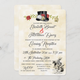 Alice in Wonderland Avonduitnodiging Kaart