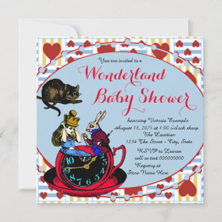 Alice in Wonderland Baby Borrel Kaart