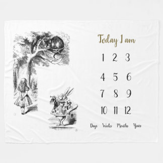 Alice in wonderland - Baby eerste jaar Fleece Deken