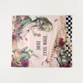 Alice in Wonderland Baby Shower Achtergrond Banner Wandkleed (Voorkant (horizontaal))