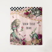 Alice in Wonderland Baby Shower Achtergrond Banner Wandkleed (Voorkant)