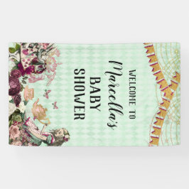 Alice in Wonderland Baby shower Banner