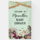 Alice in Wonderland Baby shower Banner (Verticaal)