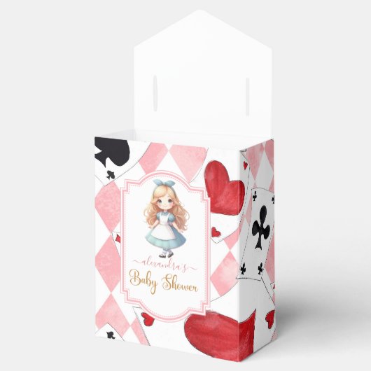 Alice in Wonderland Baby shower Bedankdoosjes (Geopend)