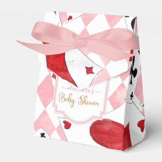 Alice in Wonderland Baby shower Bedankdoosjes (Voorkant Zijde)