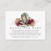 Alice in Wonderland Baby shower Book Request Informatiekaartje (Voorkant)