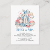 Alice in Wonderland Baby shower Breng een boek Informatiekaartje (Voorkant)