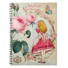Alice in Wonderland Baby shower Guest Book