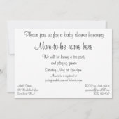 Alice in Wonderland Baby shower Invitation Kaart (Achterkant)