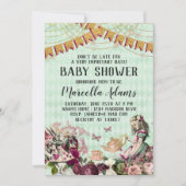 Alice in Wonderland Baby shower Invitation Kaart (Voorkant)