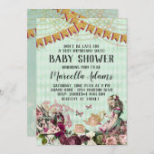 Alice in Wonderland Baby shower Invitation Kaart (Voorkant / Achterkant)