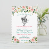 Alice in Wonderland Baby shower Invitation Kaart (Staand voorkant)