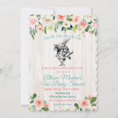 Alice in Wonderland Baby shower Invitation Kaart (Voorkant)