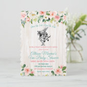 Alice in Wonderland Baby shower Invitation Kaart (Staand voorkant)
