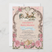 Alice in Wonderland Baby shower Invitation Kaart (Voorkant)